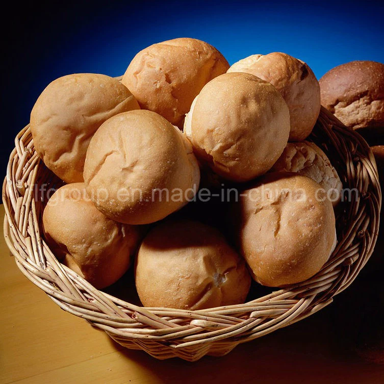 Eco-Friendly White Rectangle Willow Bread Basket with Wooden Handle