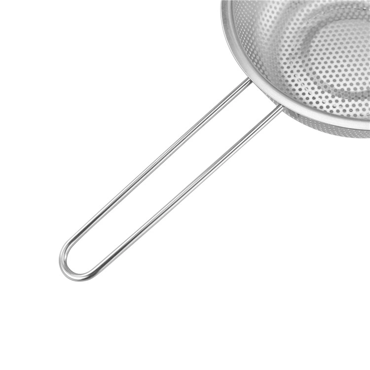 Kitchenware Stainless Steel Fruit Vegetable Rice Washing Drain Filter Strainer Wire Mesh Storage Basket with Long Handle