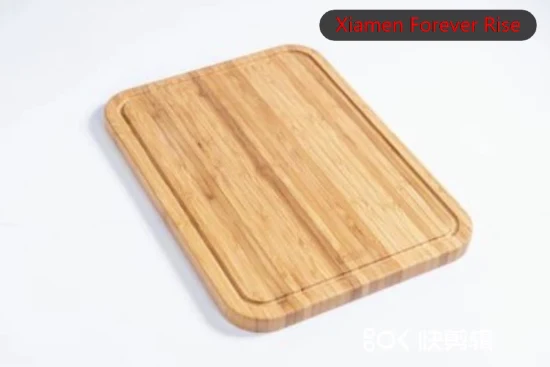 Tábua de corte de bambu natural oval extra grande com ranhuras para suco para utensílios de cozinha