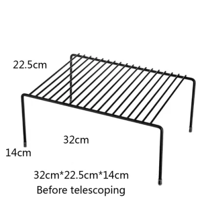 Pratos de armário telescópico multifuncional para utensílios de cozinha Prateleiras de armazenamento de condimentos em camadas