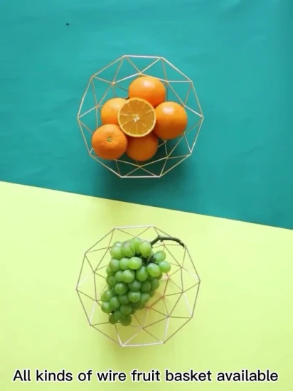 Cesta de Pão Recipiente de Armazenamento de Cozinha para Casa Fruteira de Metal Cesta de Fruteira de Arame