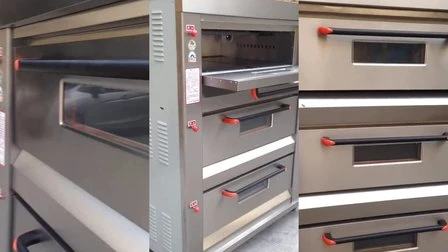 Equipamento de panificação Forno de pizza a gás de 2 decks e 4 bandejas Máquina de panificação Máquinas de alimentos Padaria de alimentos Equipamento de cozinha